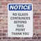 Signmission No Glass Containers Beyond This, 18 in W x Rectangle, Plastic OS-2PACK-NS-P-1824-V-14631 - alternate 6